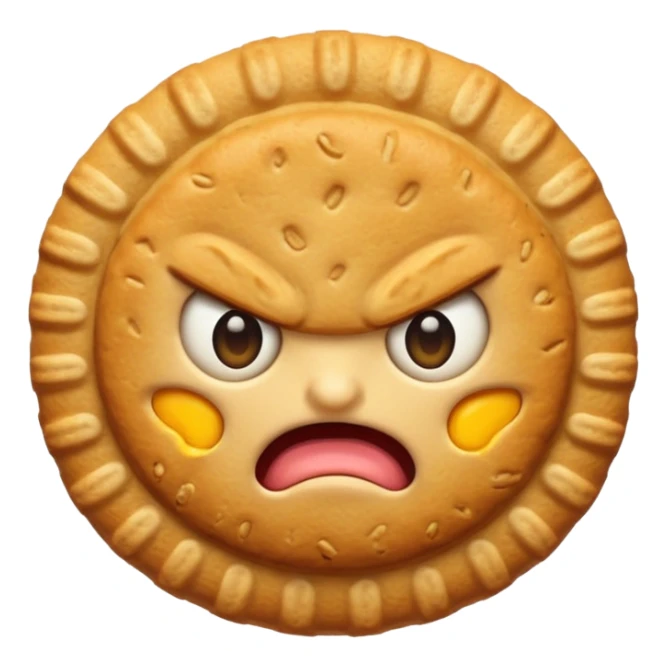 cute biscuit no cream angry sticker