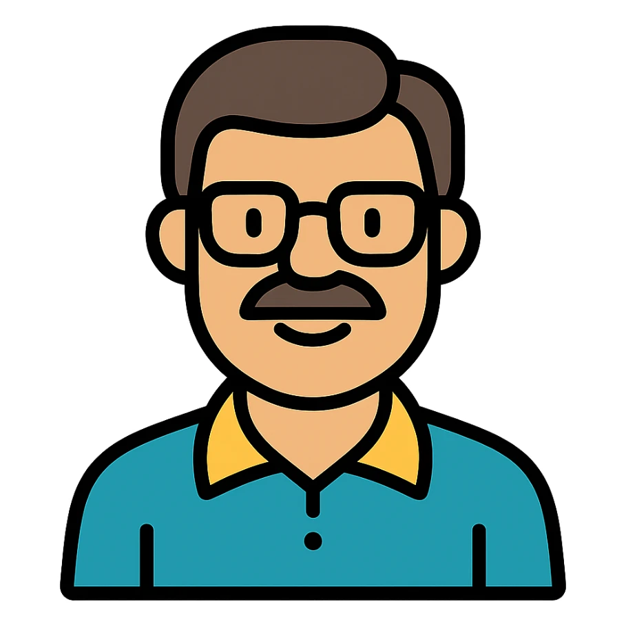 middle-aged man sticker