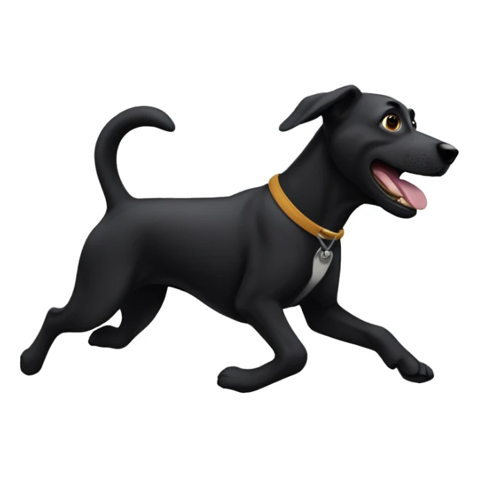 perro faraon negro corriendo a una lieb sticker