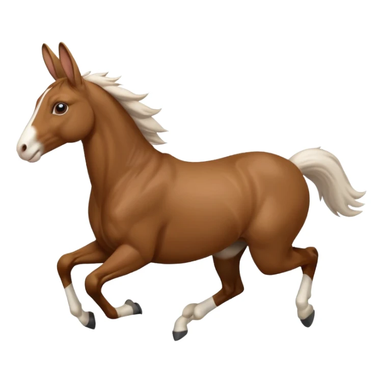 Exciting rabbit galloping on the back of a horse sticker