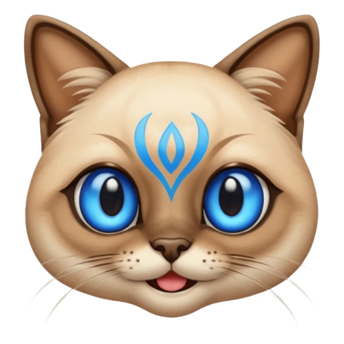 siamese cat smiling sticker