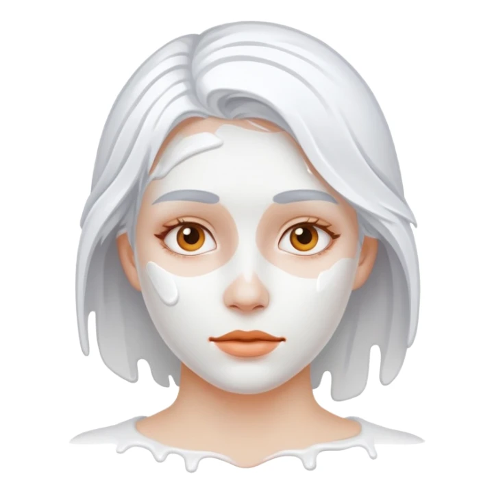 a woman covered and standing in white paint  sticker