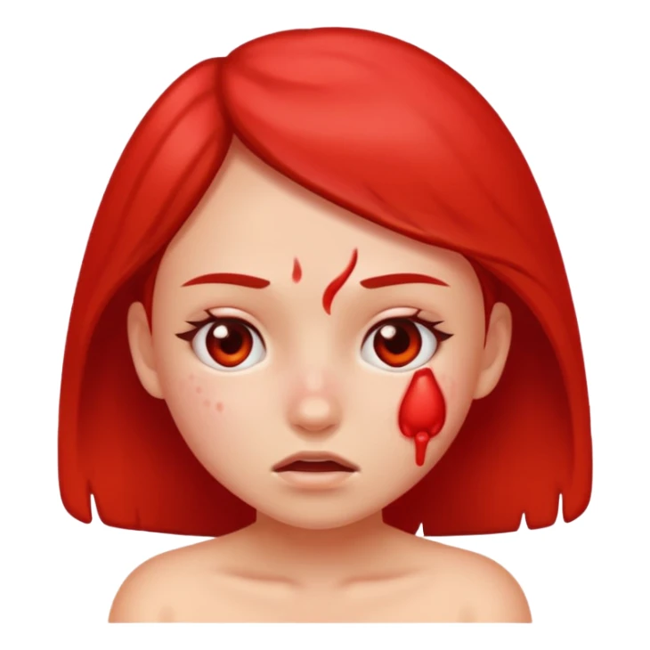 pimple sleeping on girls skin sticker