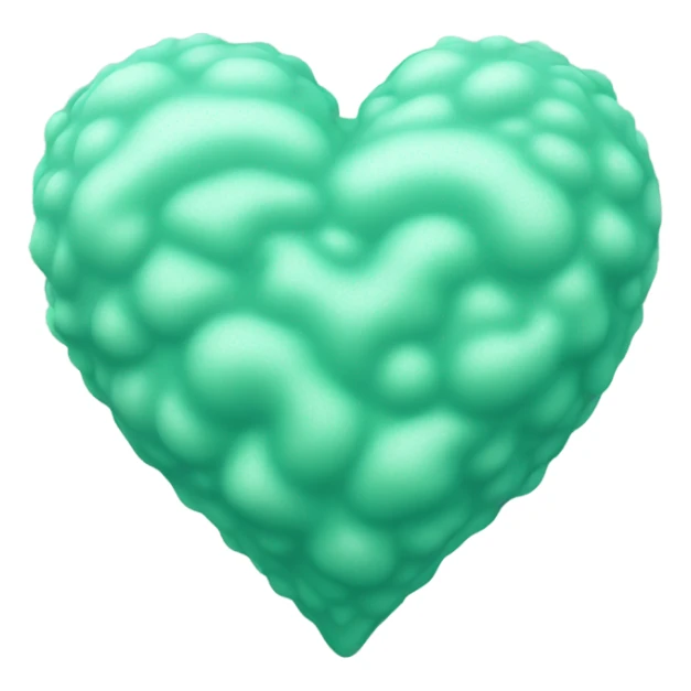 sea foam green heart sticker