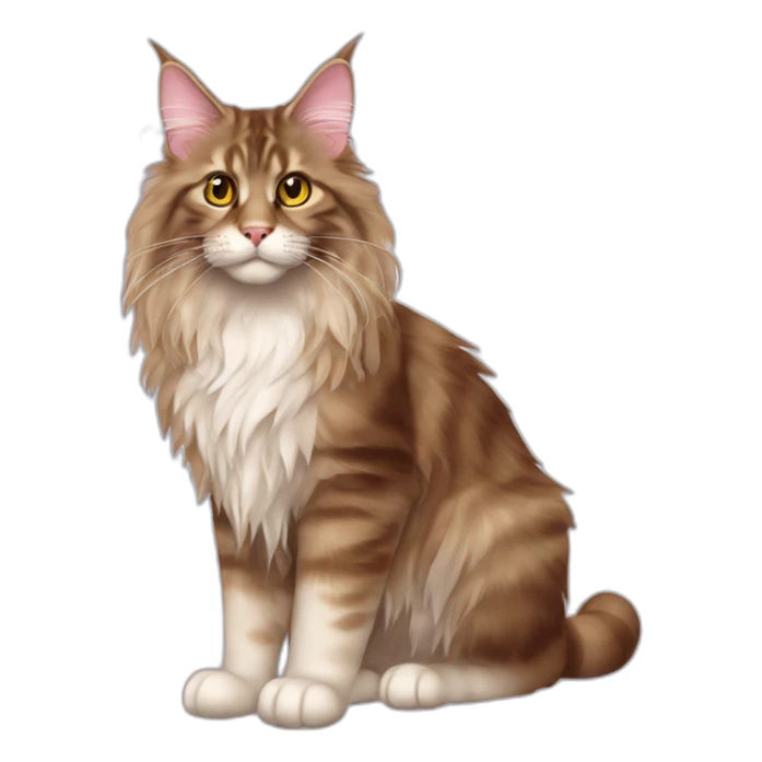 Cat Maine Coon pinky with big eyes sticker