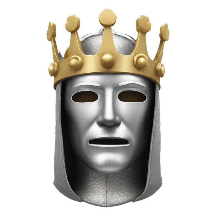 king baldwin IV in silver full face mask up sticker