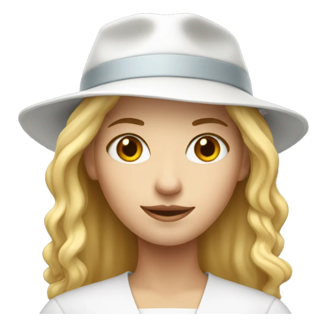 White skin female student with blond hair and with phd hat sticker