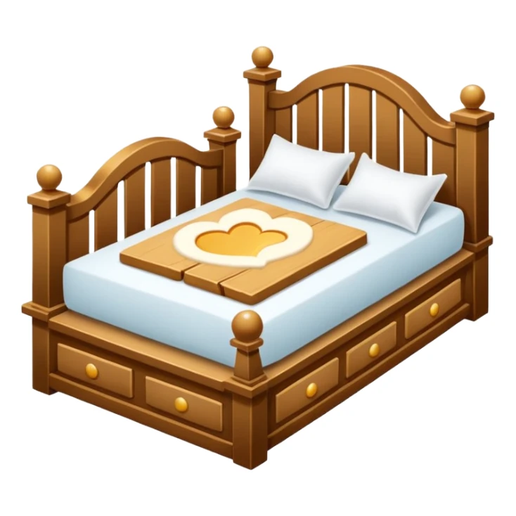 Creer une emoji de un lit cassé  sticker