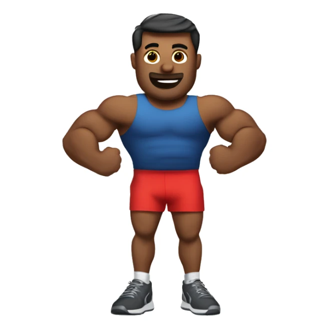 hombre con pesas en el gimnasio sticker