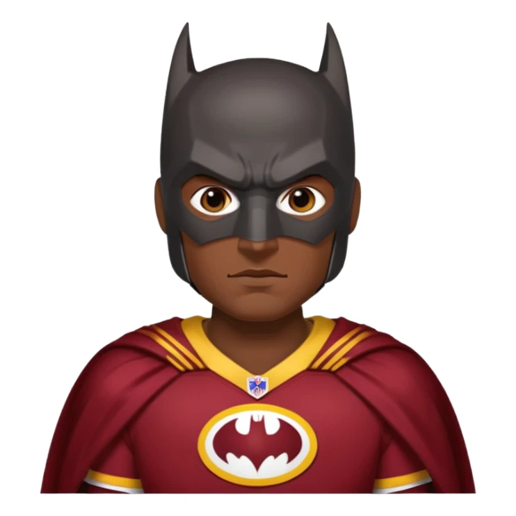 Batman with the Washington redskins uniform sticker