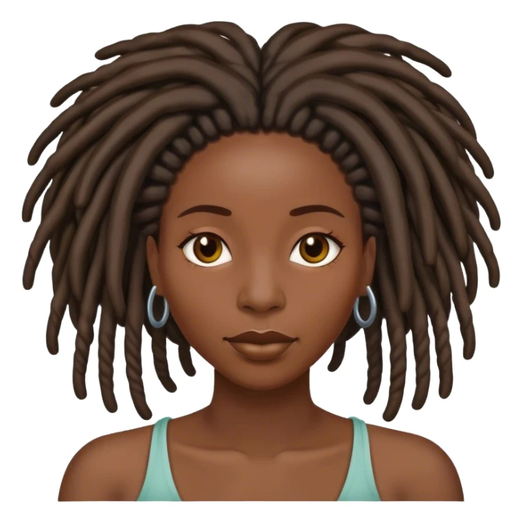 Black woman with locs thank you sticker
