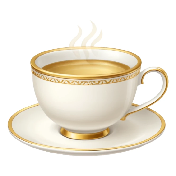 Beach tea cup sticker