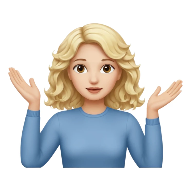 It wasn’t me, blonde wavy hair hands up sticker