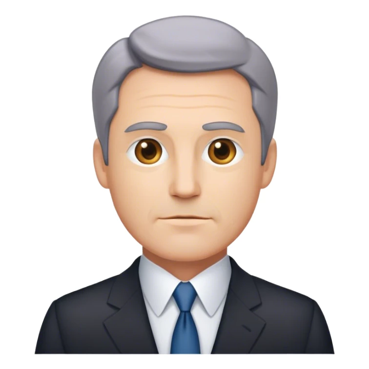 photorealistic  middle age business man in suit sticker