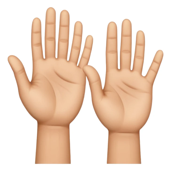 2 hands palm facing up one hand higher than the other sticker