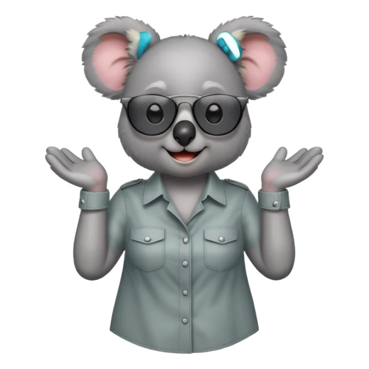 Koala vestido de directora de cine sticker