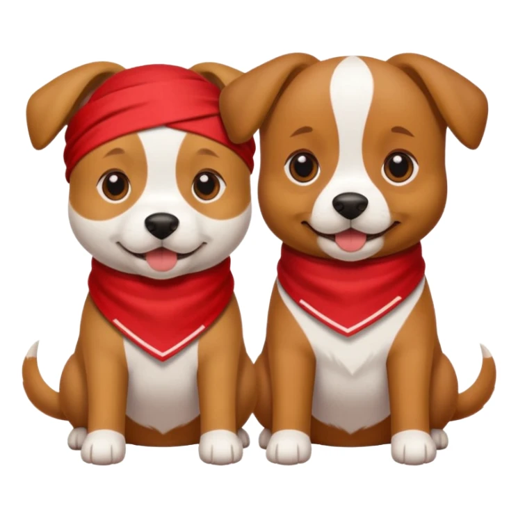 Dogs with red Bandannas sticker