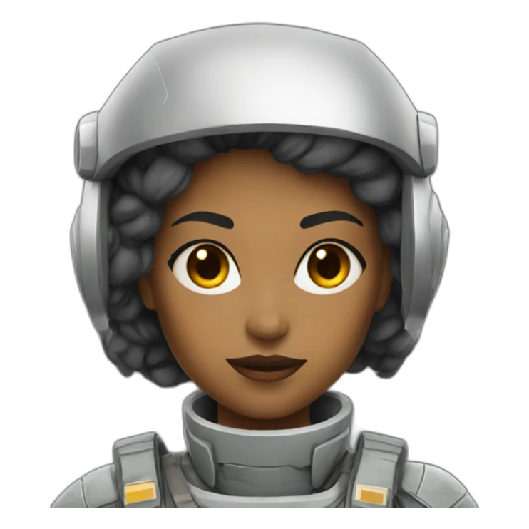 female futuristic soldier sticker