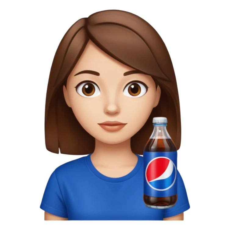 Brown haired girl with a Pepsi shirt  sticker