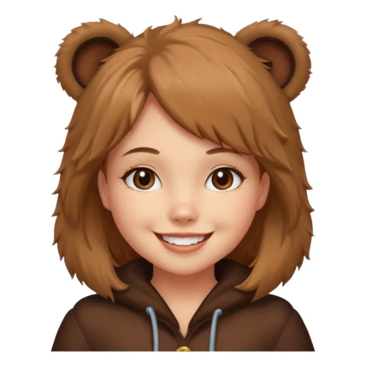 girl wearing bear costume sticker