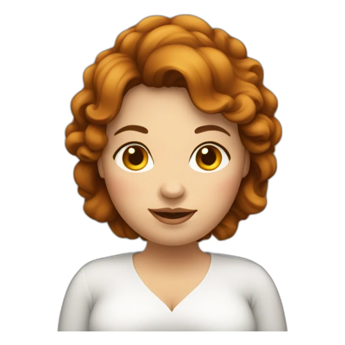 obese-woman-big-belly-cheveux-marron sticker