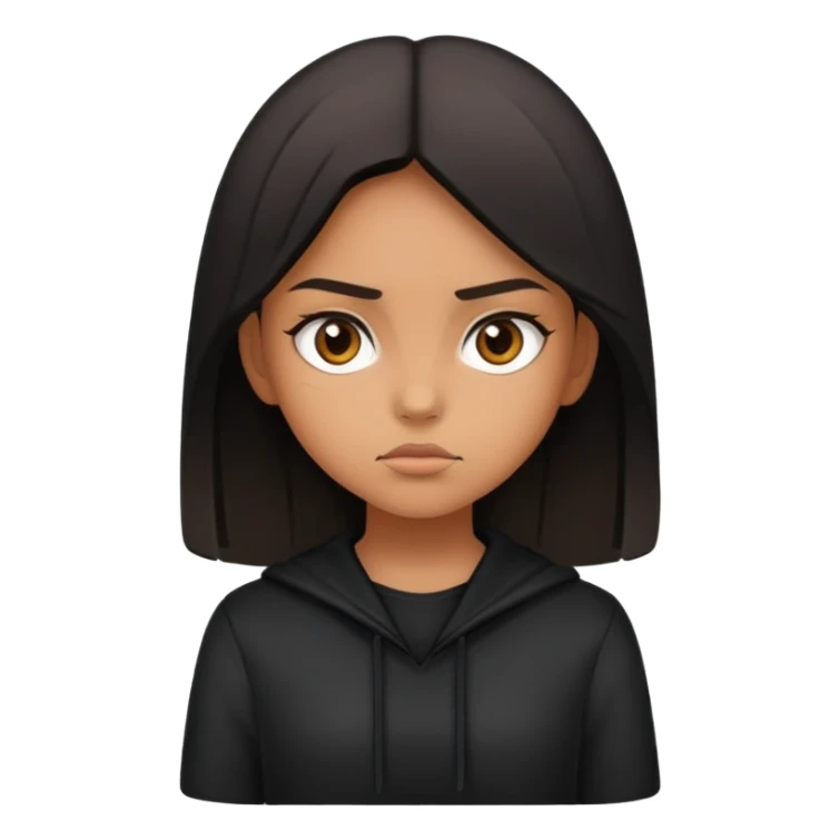 Mean girl wearing all back clothes  sticker