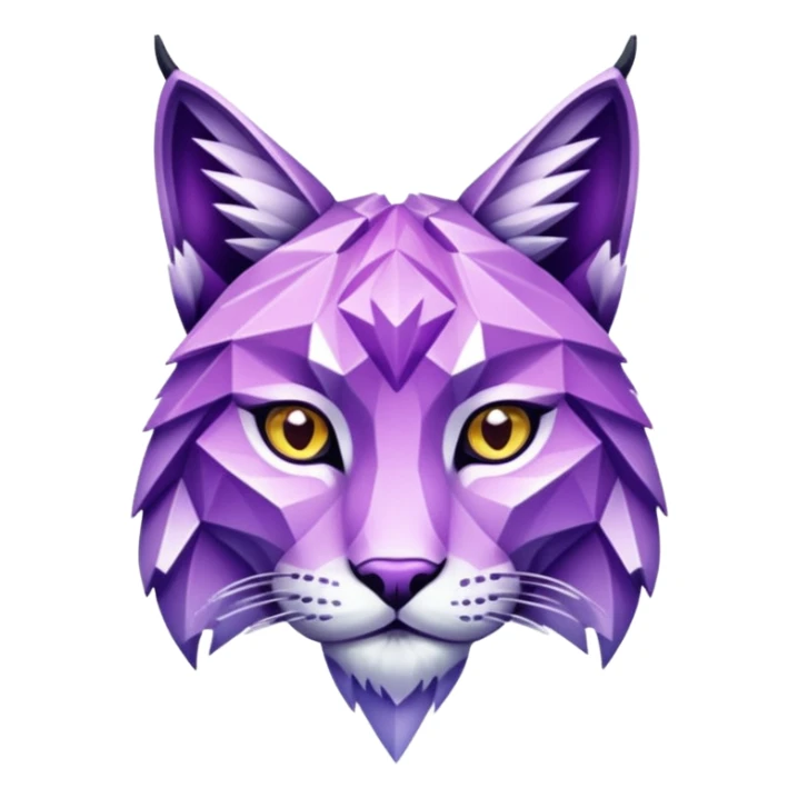 Lynx made of crystals that's purple sticker