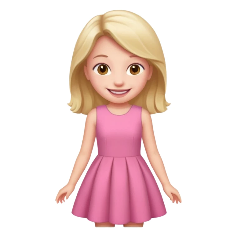 pink dress girl sticker