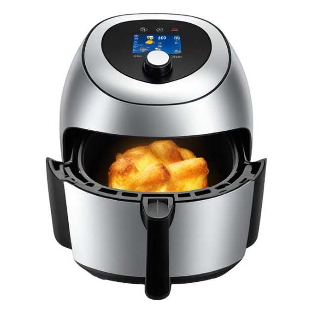 Air fryer with light shining out of it  sticker