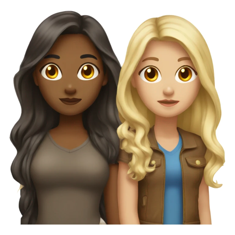 3 girls 2 blond and a brune  sticker