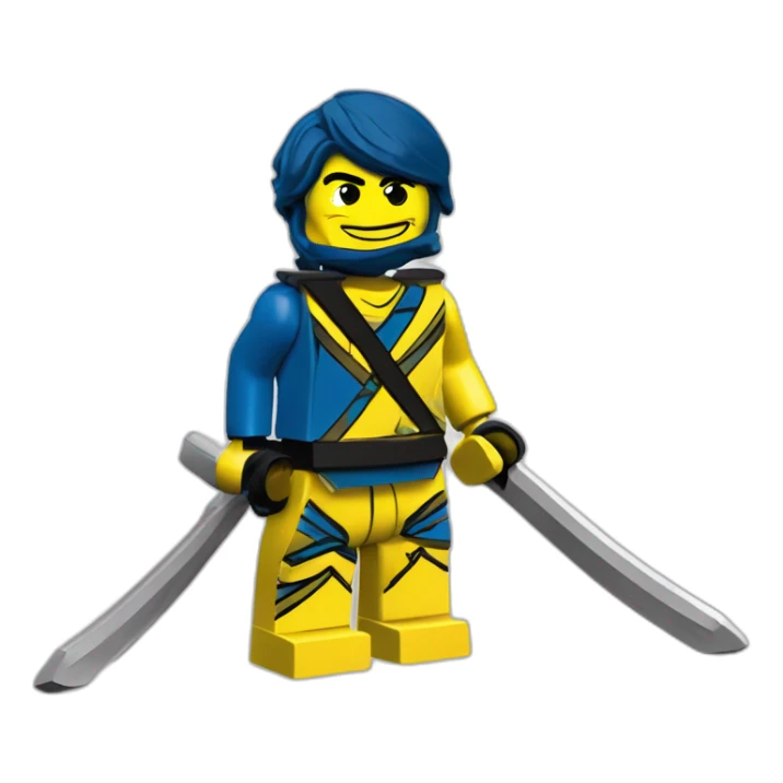 ninjago lego zerty jay blue ninja yellow skin sticker