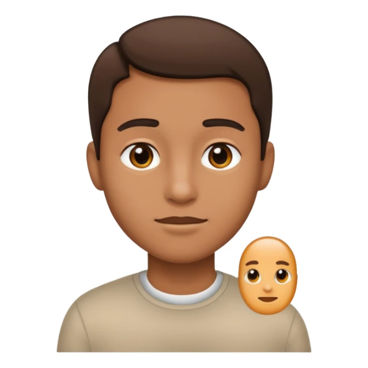 an icon of a person with a small chip next to him sticker