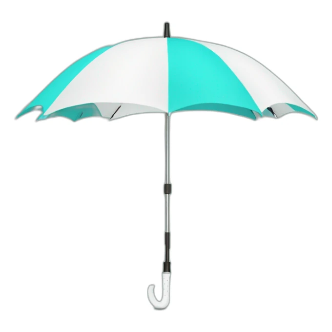 Golf Umbrella White and turquoise COlor sticker