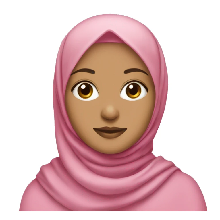 A white hijabi girl with a pink hijab  sticker