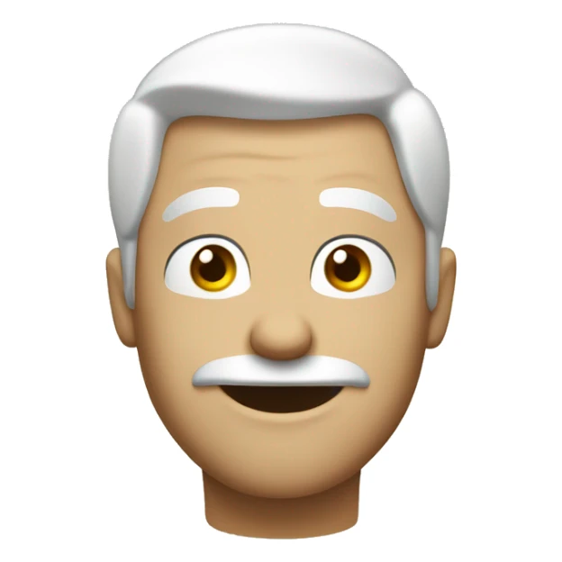 a smug white character he has his eyes closed and has a little smirk sticker