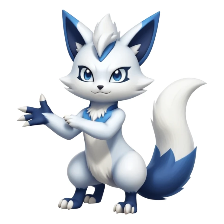 Zangoose-Meowstic-Fakémon-hybrid-creature (full body)  sticker