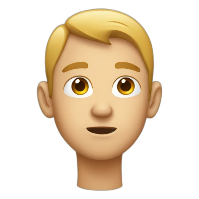 person who strains his ear to listen sticker