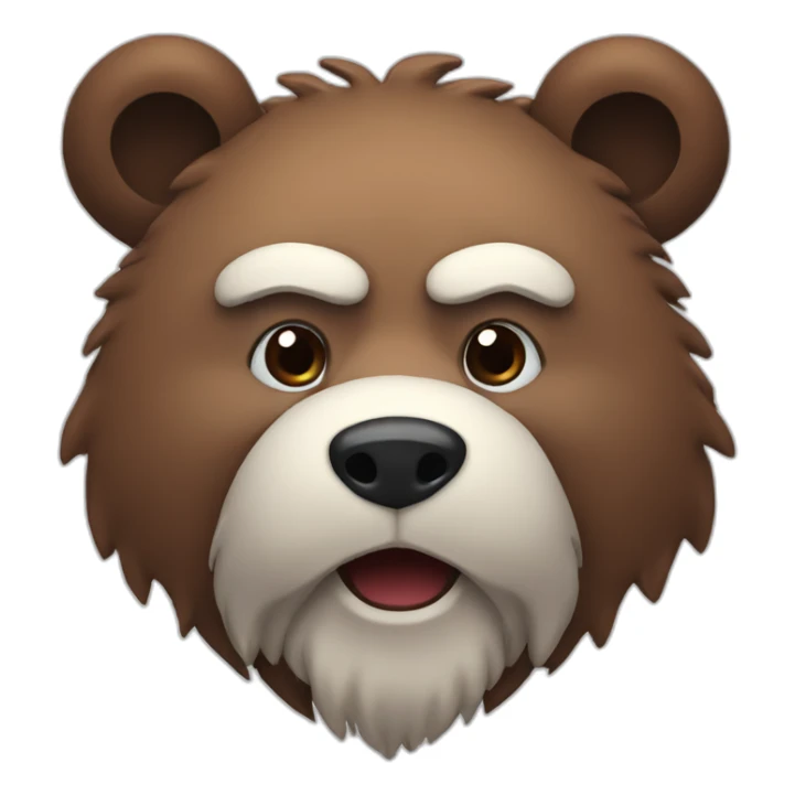 santa claus as a grizzly head sticker
