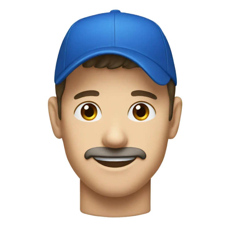 Blue cap with an engraving wich says «richard» sticker