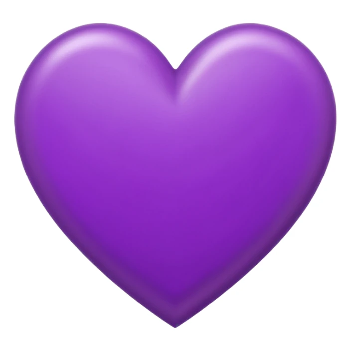 purple heart conour drwan by pencil on sheet of paper sticker