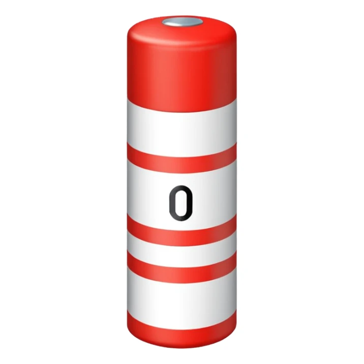 Représente moi une borne kilométrique rouge et blanche  sticker
