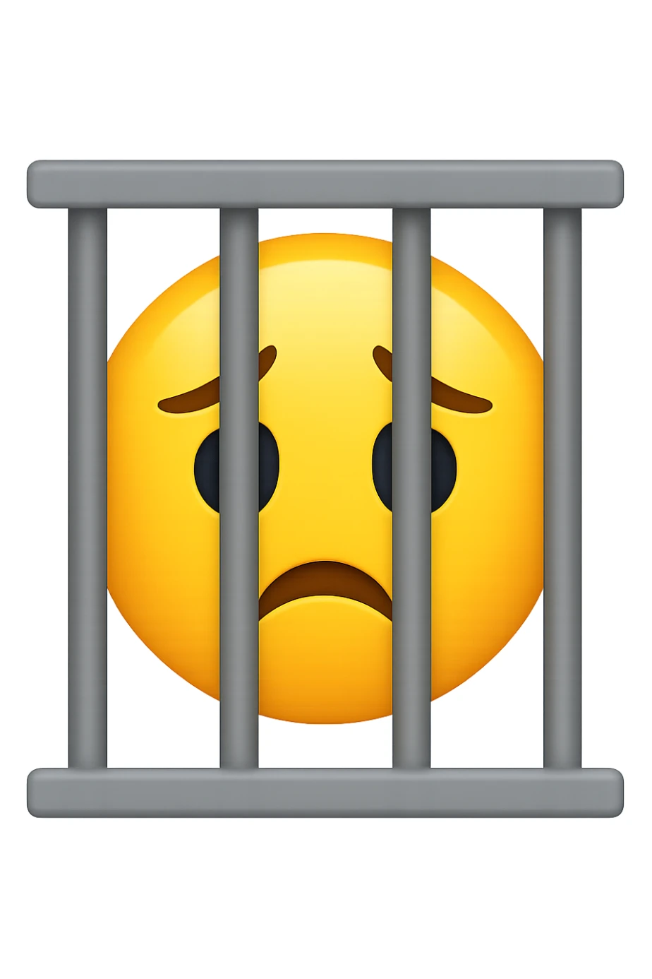 Disturbi alimentari visti come una gabbia stile emoji iphone. sticker