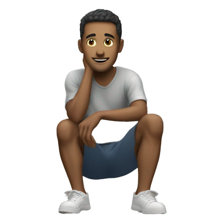 a man is sitting on the roof of a house sticker