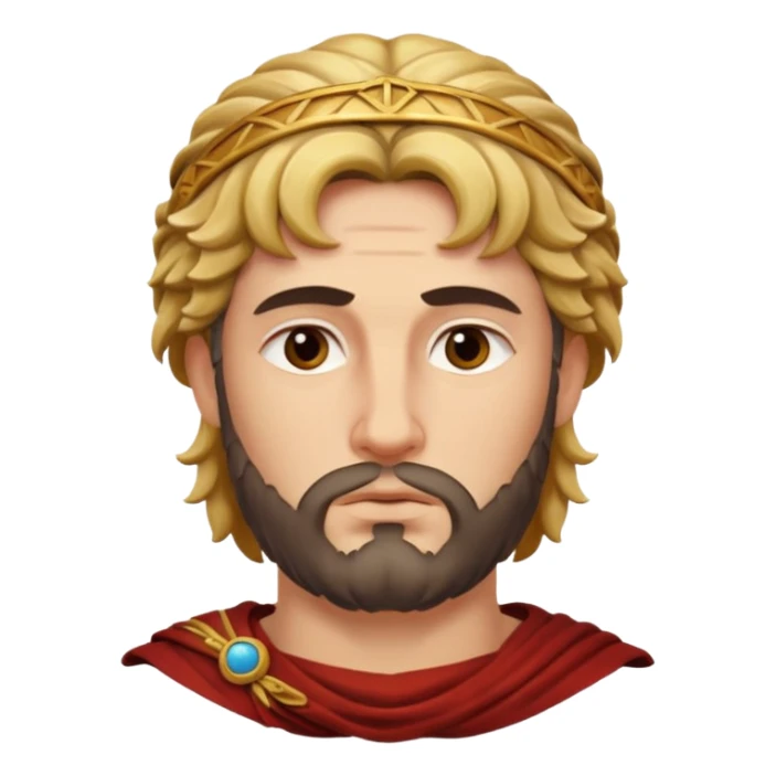 romeinse god erg nadenkend  sticker