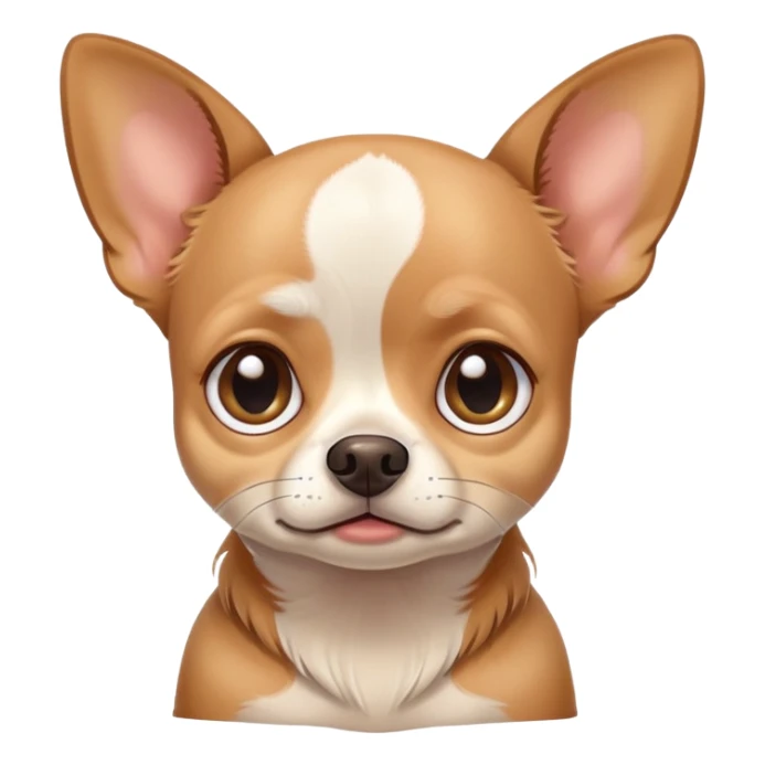 sad Chihuahua with droopy ears and big teary eyes sticker