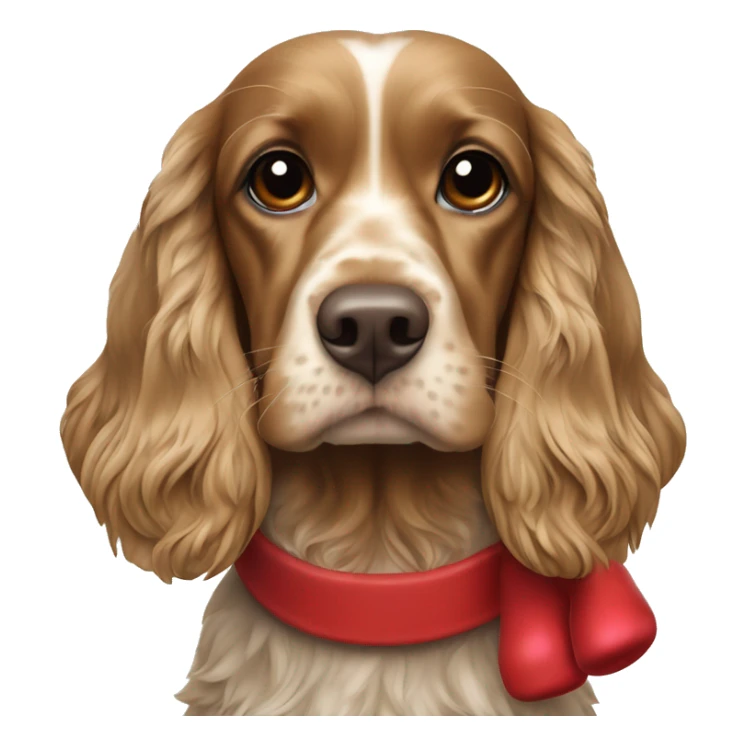 English cocker spaniel wearing christmas outfit sticker