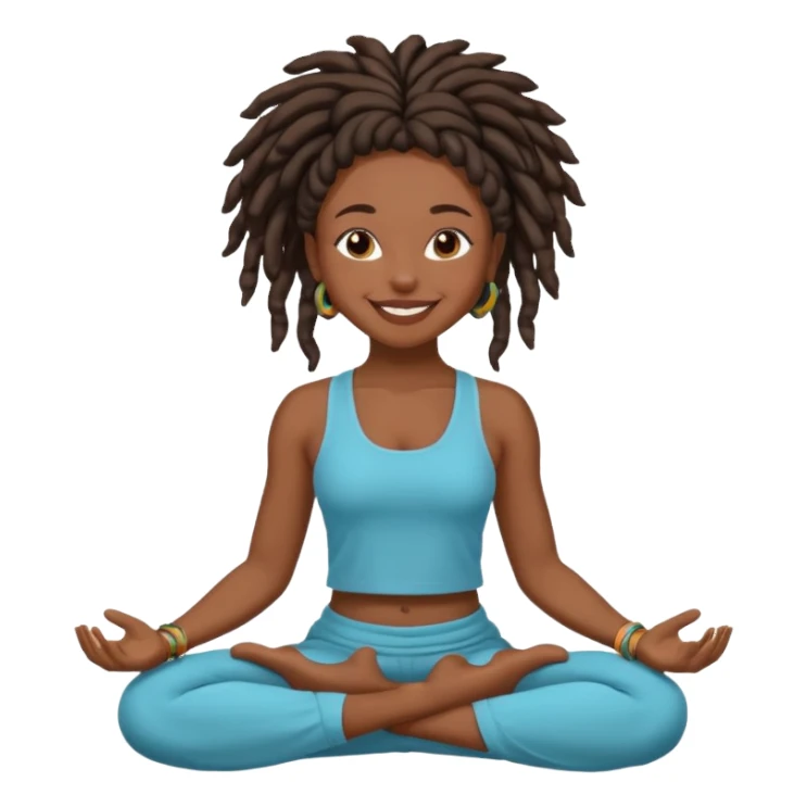 yoga black girl with locs  sticker