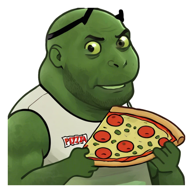 LeBron James eating pizza in a ghostbuster costume sticker