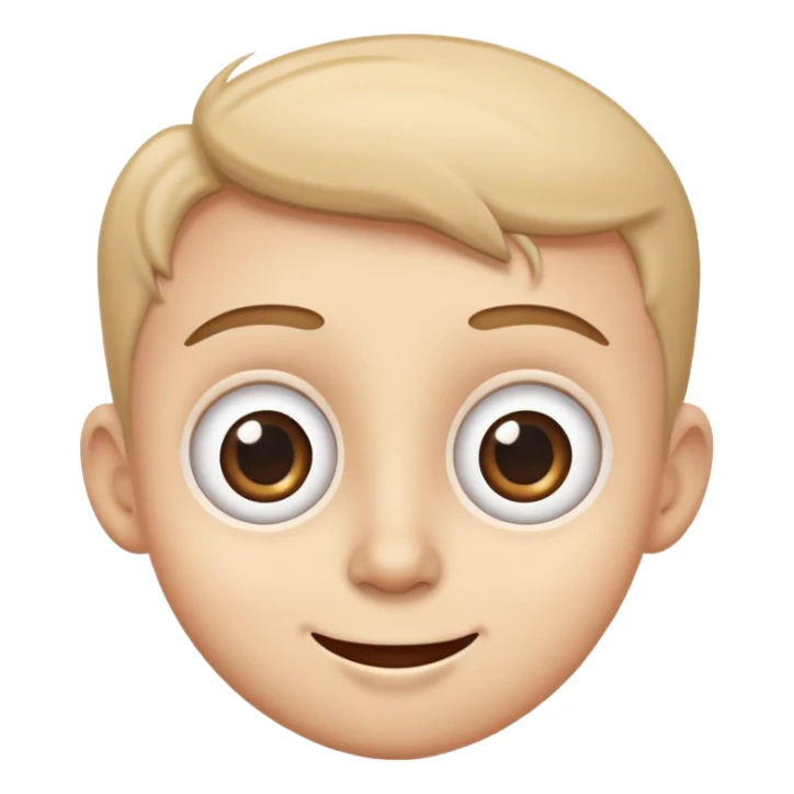 happy cartoon character with big eyes sticker