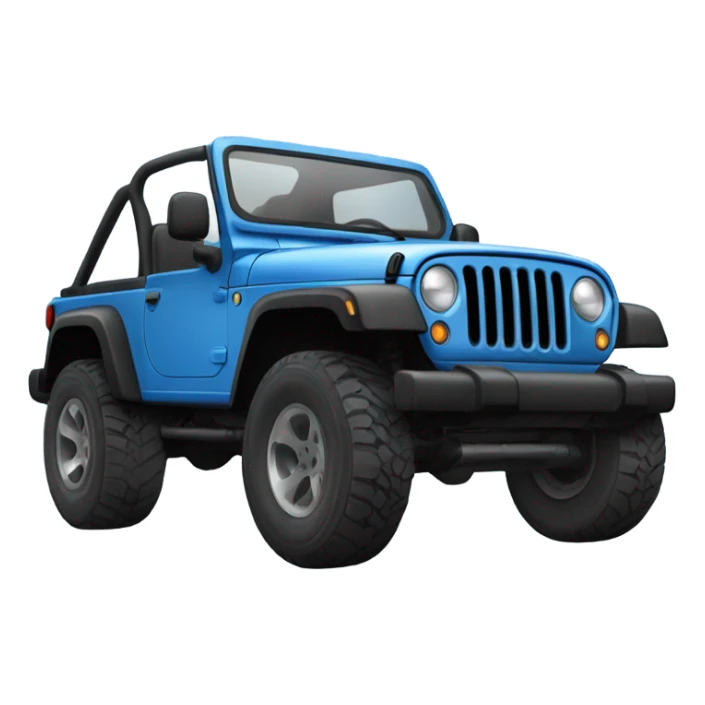 Jeep scrambler blue with short hard top sticker